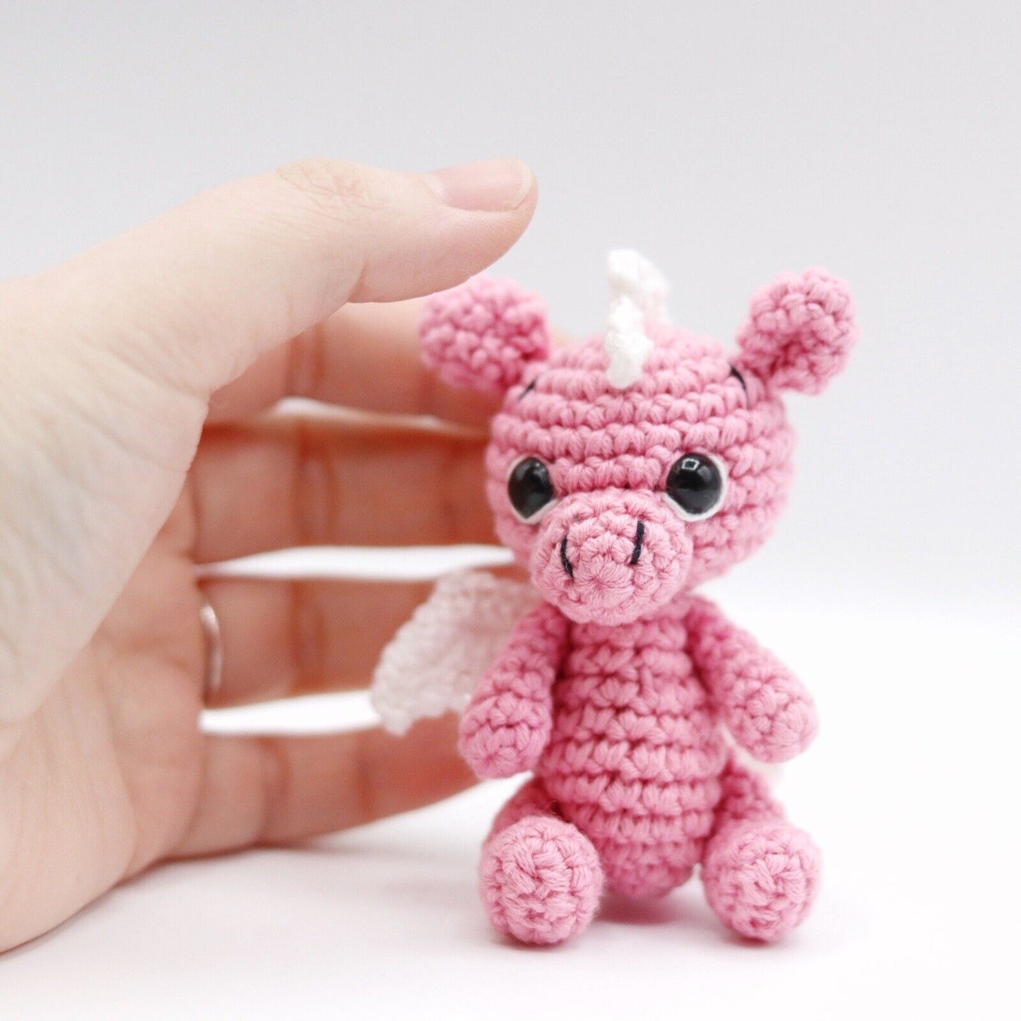 Handmade crochet small  dragon toy