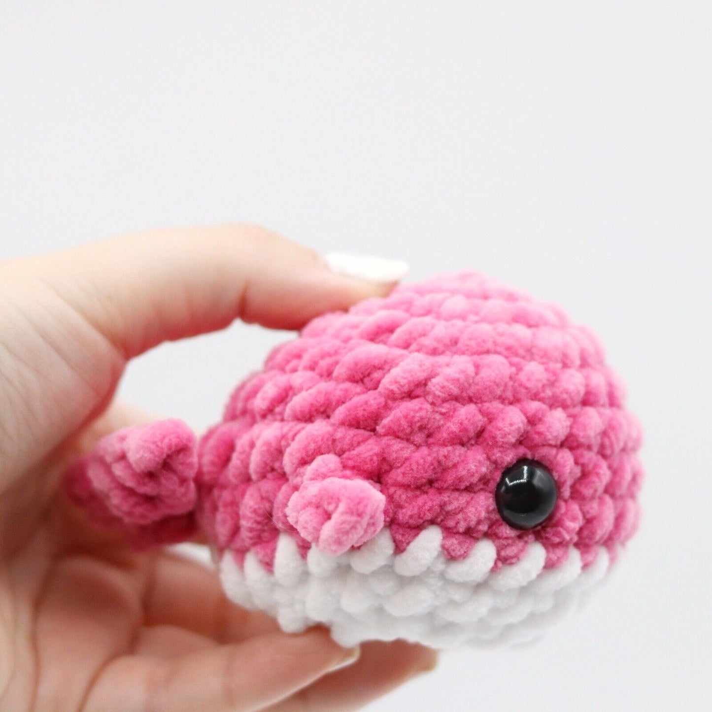 Handmade crochet plush whale toys