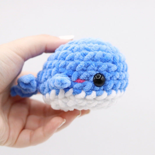 Handmade crochet plush whale toys