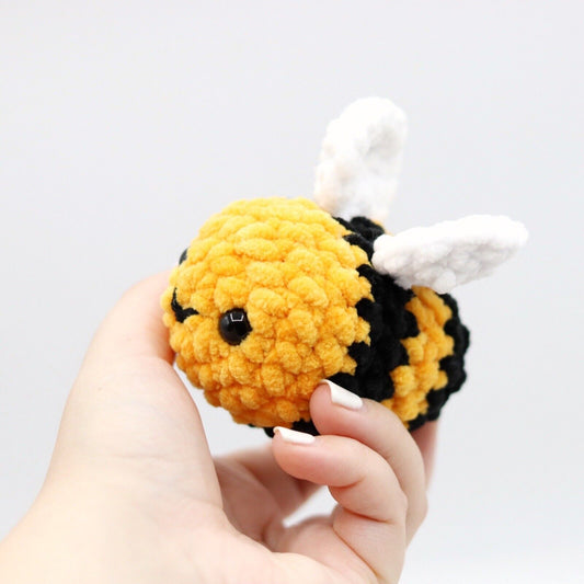 Handmade crochet plush bee toy