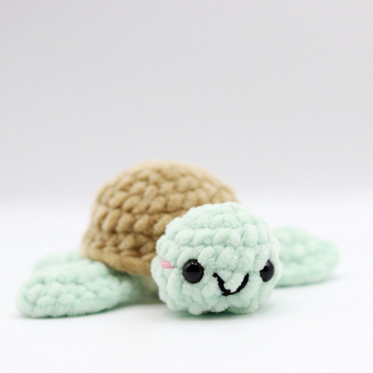 Handmade crochet plush turtle toy